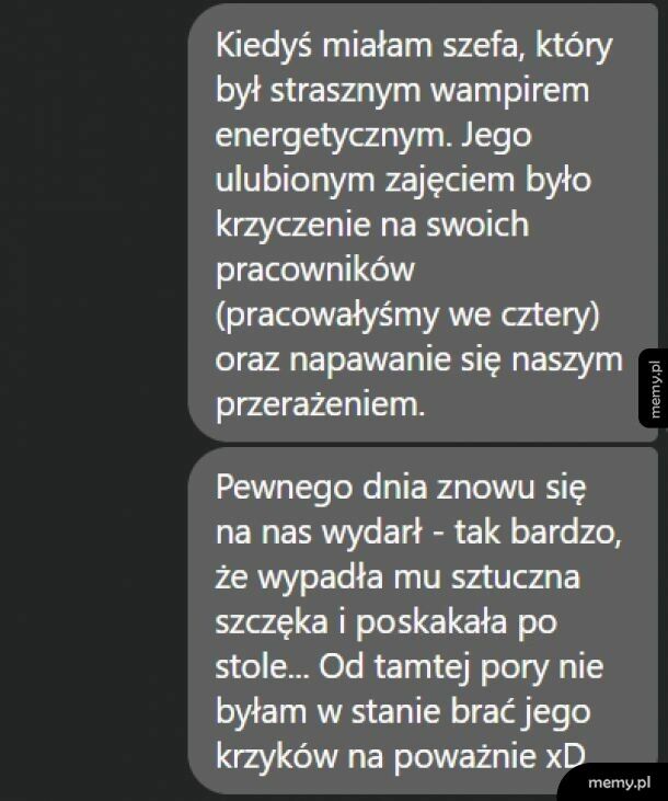 Szefa dojechała karma