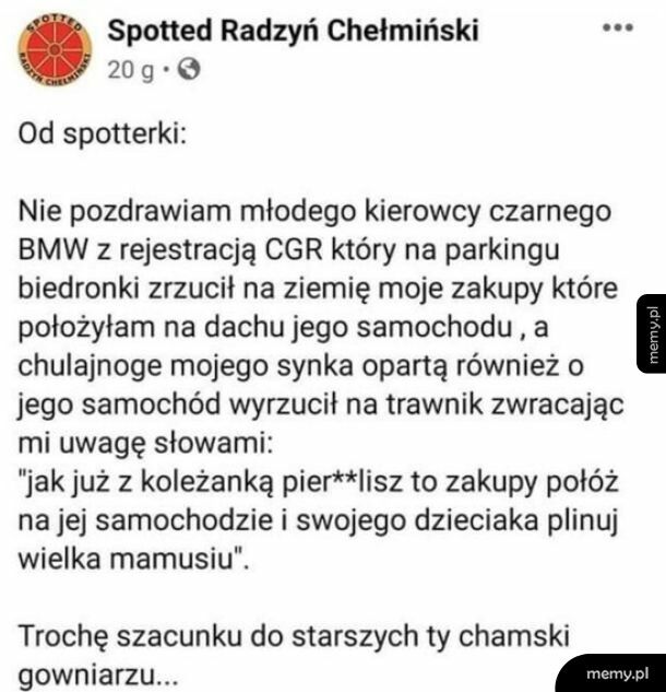 No ja nie wiem, kto tu nie ma szacunku