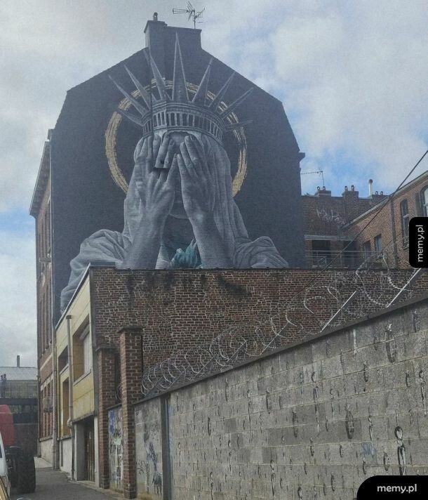 Wstyd wolności - mural by Judyth Leeuw, Francja