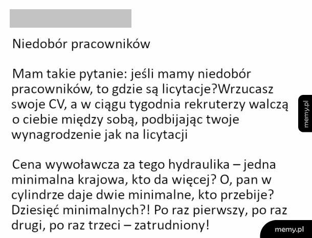 Niedobór pracowników