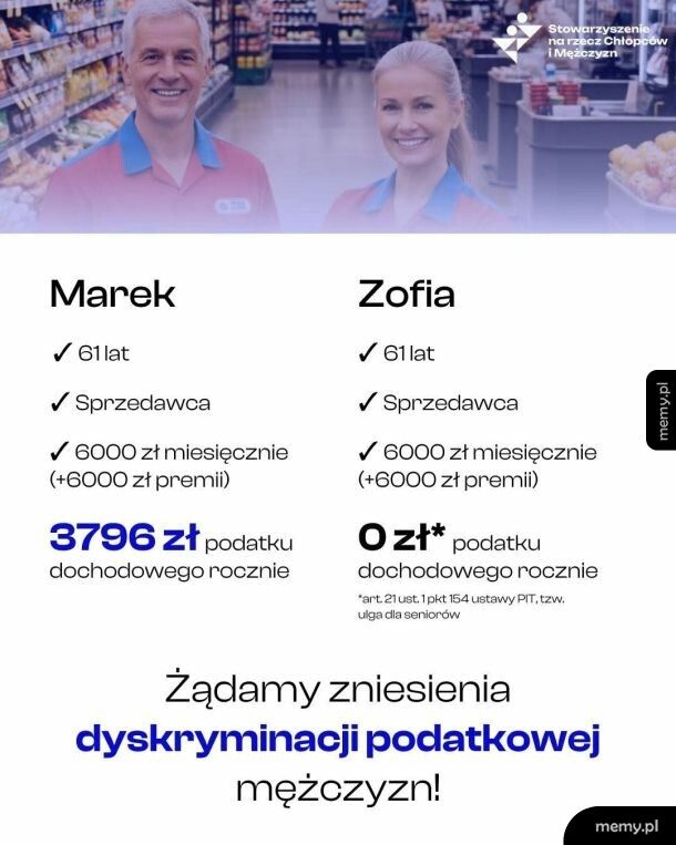 Wyrównać wiek emerytalny!