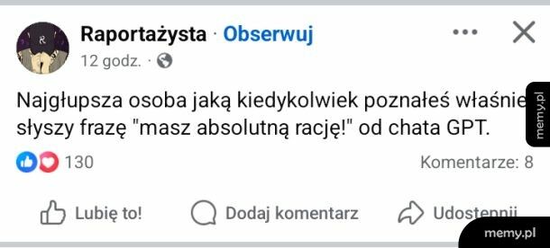 Zabawne, bo prawdziwe