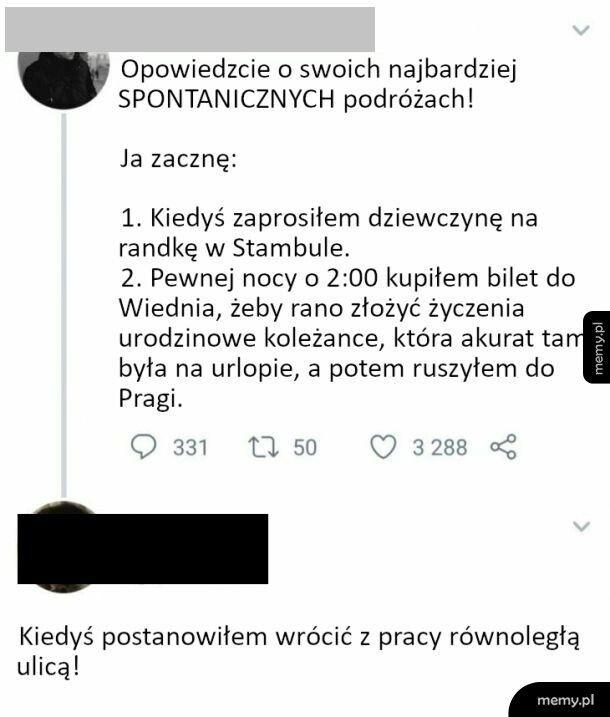 Spontaniczne podróże