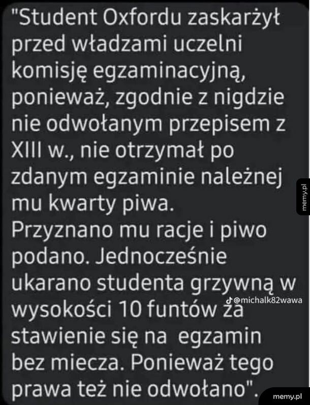 Bo znajomość prawa czasami się przydaje