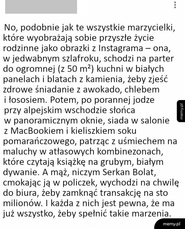 Marzenie o życiu jak z instagrama