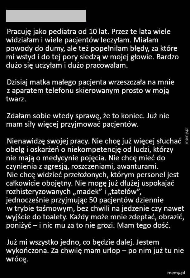 Praca z ludźmi jest straszna