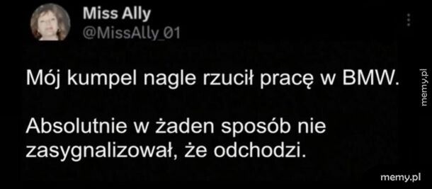 BMW zawsze bez sygnalizacji