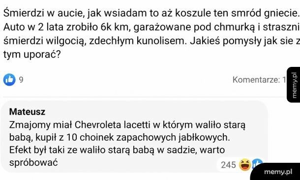 Śmierdzi w aucie