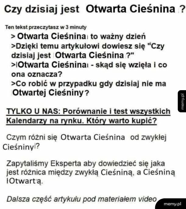 Czy dzisiaj jest otwarta Cieśnina