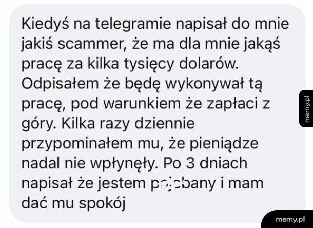 Biedny pan scammer