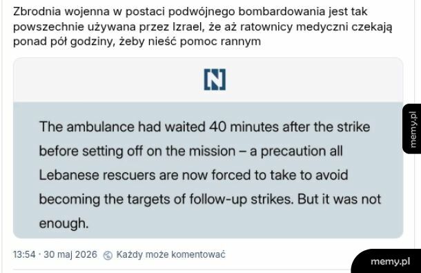 Double-tap, izraelska taktyka zabijania ratownik&oacute;w medycznych