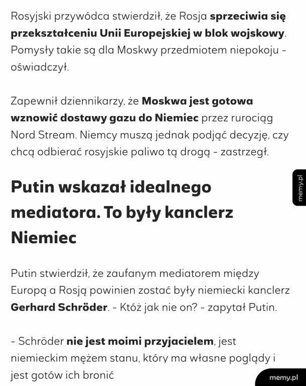 Poezja... To od kiedy znowu pompujemy &euro; w tą nową, pokojową, inną Rosję?