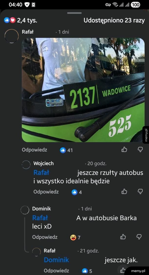 Mem: Wesoły autobus