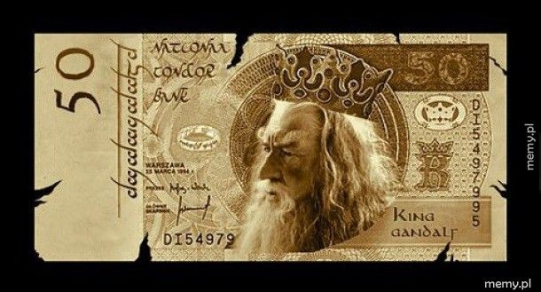 Banknot z Gandalfem                 