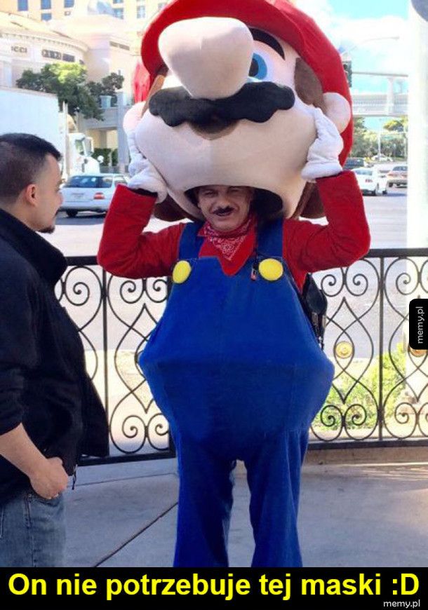 Mario przebrał się za Mario
