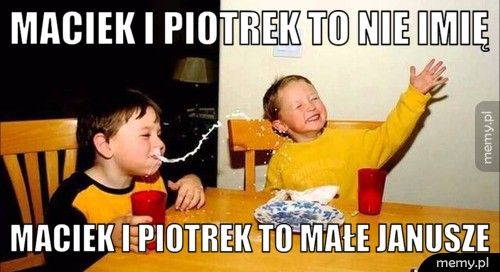 Maciek i Piotrek to nie imię Maciek i Piotrek to małe janusze