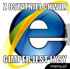 Z OSTATNIEJ CHWILI GIMPER JEST ŁYSY