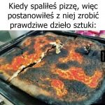 Spalona pizza