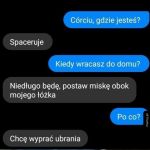 Prośba od córki wracającej z imprezy