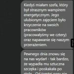 Szefa dojechała karma