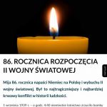 Dziś 86. rocznica rozpoczęcia II wojny światowej, w której zginęło około 6 mln Polaków
