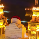 Budowa gigantycznego bałwana w chinach